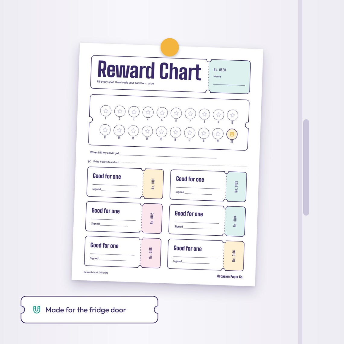 Reward Chart Printable, Sticker Chart for Kids, 10 20 and 30 Spot ...