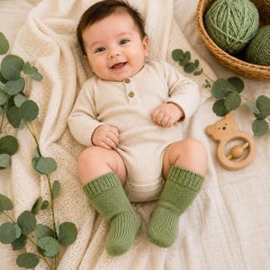 Baby Socks Knitting Pattern PDF | Cozy Baby Boot Socks Pattern | Easy Newborn & Toddler Knit Socks | Instant Digital Download | Baby Gift