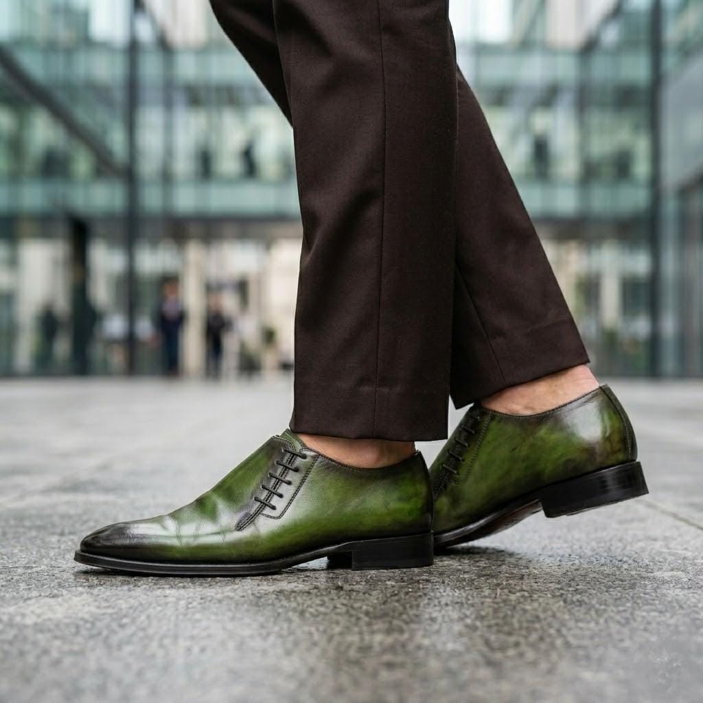 mens emerald green dress shoes Belvedere Men's Genuine Alligator Leather Emerald Derby Shoes Antonio 12