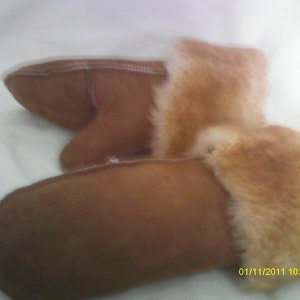 Handcrafted Sheepskin Mittens Adult Small-Medium-Large NWT image 2
