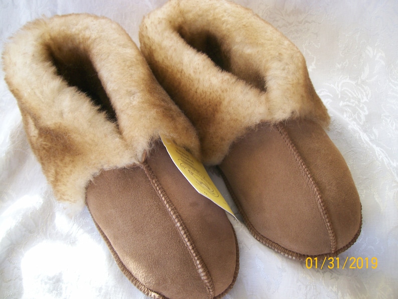 GENUINE Handcrafted MENS Sheepskins Slippers Small,Medium, and Large image 1