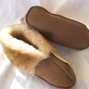 GENUINE Handcrafted MENS Sheepskins Slippers Small,Medium, and Large image 2