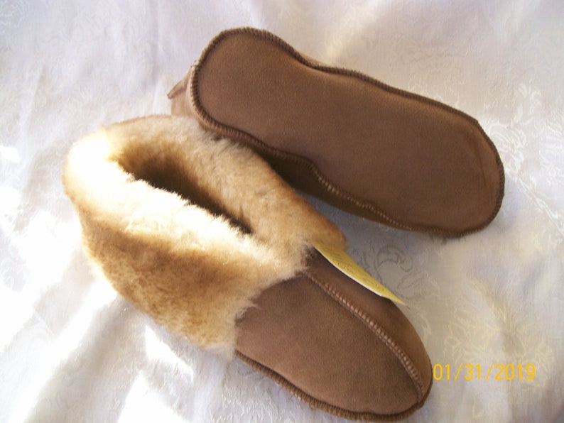 GENUINE Handcrafted MENS Sheepskins Slippers Small,Medium, and Large image 2