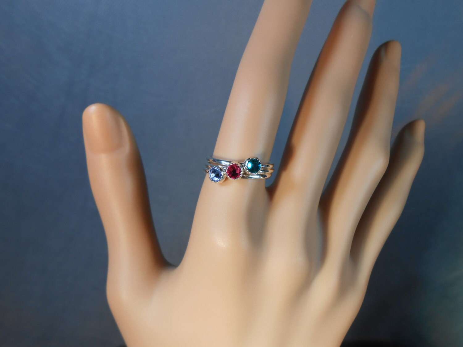 swarovski crystal birthstone rings