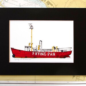 Lightship Frying Pan: ship print / nautical illustration image 3