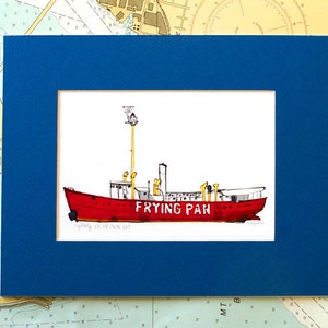 Lightship Frying Pan: ship print / nautical illustration image 5