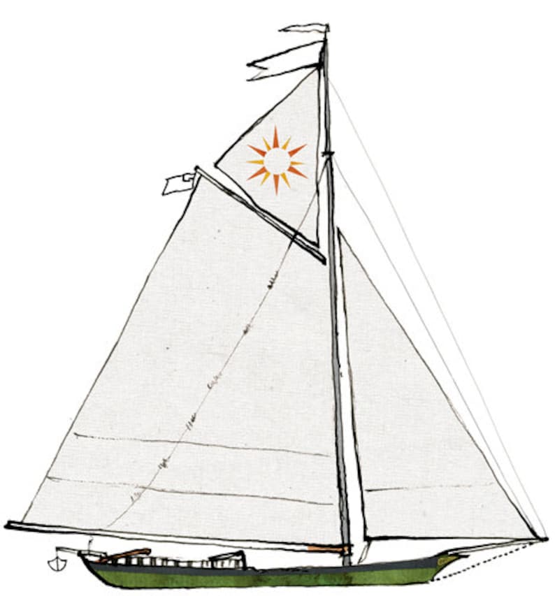 Sloop Clearwater: Ship Print / Nautical Illustration - Etsy