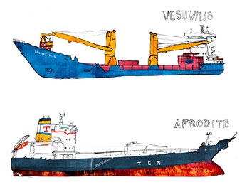 two tankers: Aphrodite and Vesuvius