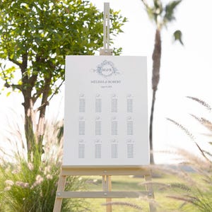 Monogram Wedding Seating Chart & Welcome Sign (Editable Template)