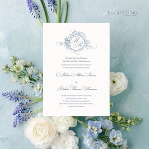 Monogram Wedding BUNDLE Invitation, Menu, Ceremony Program, Place Cards, Seating Chart Templates