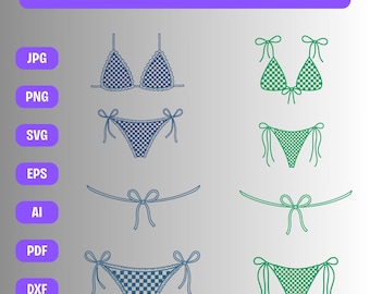 Bikini Set bundle SVG PNG,Trendy Bikini Shirt Design,Summer Beach Png,Pool Party PNG,Trendy Summer Shirt Png,Bikini Top svg,Cricut files