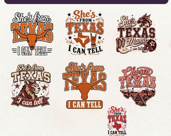 She's From Texas Svg Png,Leopard Print Longhorn,Distressed Western Cowgirl Png,Texas Pride Sublimation,Country Shirt,Cricut Digital Download