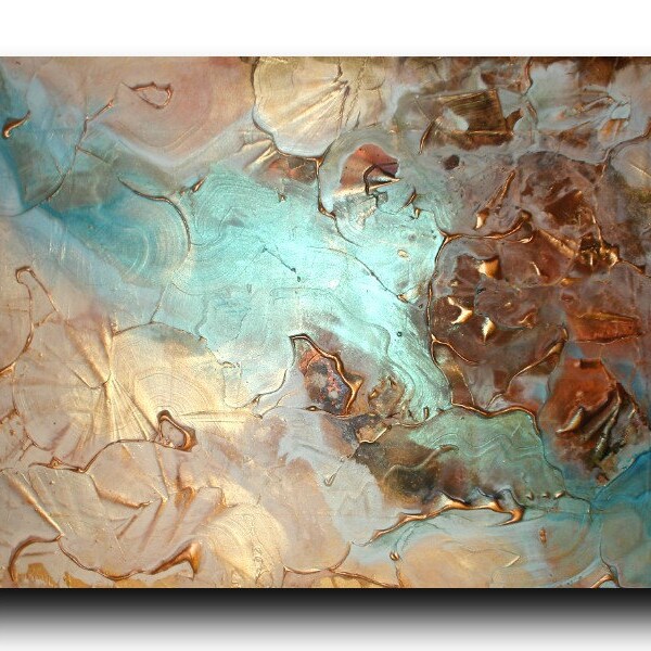 Original Seascape Art by Caroline ashwood - Textured and contemporary abstract painting on canvas - FREE SHIPPING