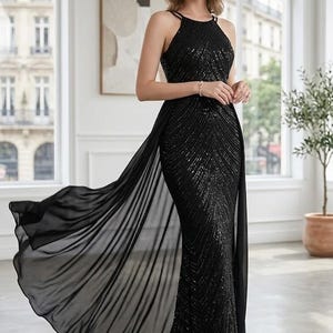black sequin black tie dress Elegant Sequined Formal Dresses for Every Occassion