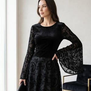 long sleeve witchy dress Flowy Witchy Dress