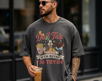Comfort Colors Dad Tax Shirt, Funny Cartoon Dad Snacks T-shirt, Father's Day Gift
