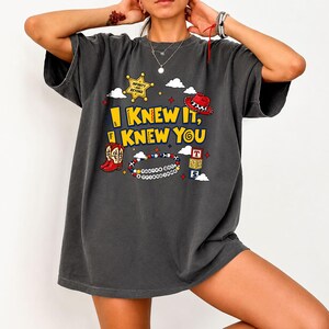 Comfort Colors I Knew It I Knew You Shirt, Retro Cowgirl Boots Graphic Tee, Toy Story 5 Friendship Shirt, Trendy Western Music Fan Gift image 3