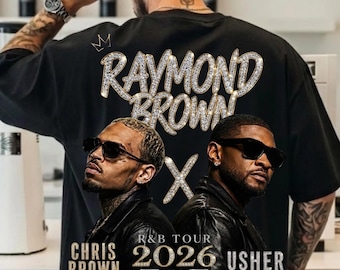 R&B Tour Vibes PNG | Usher Chris Brown Inspired Graphic | Raymond Brown Shirt Design| Retro Concert Tee | Music Sublimation Digital Download