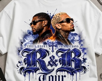 Chris Brown Usher Tour PNG R&B Concert Graphic Digital Download Red Hot Hip Hop Music Tee Design Sublimation Merch Rap Art.