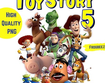 Toy Story 5 PNG | Toy Story 5 Clipart | Buzz Woody New Characters | Birthday Shirt PNG | Kids Cartoon Digital Download
