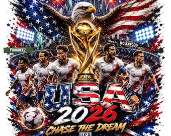 United States USA Football World Cup PNG | American Soccer Fan Graphic | USA Soccer Shirt Design | World Cup 2026 Sublimation