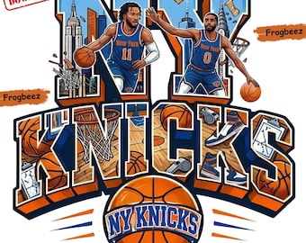 New York Knicks Basketball PNG | NY Knicks Shirt Design | Basketball Game Day Graphic | High Quality Sublimation PNG | Digital Download