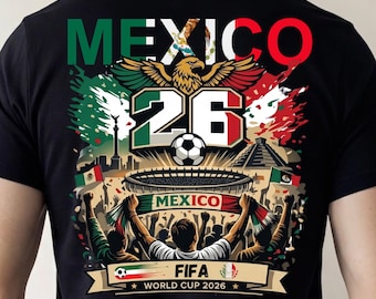 Messico Coppa del Mondo 2026 PNG / Design maglia da calcio / Tifoso di calcio messicano PNG / Sublimazione calcio Messico / Download digitale immediato