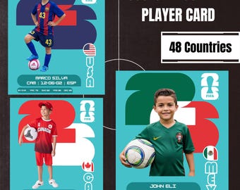 Carta personalizzata di un calciatore in formato PNG, figurina di calcio personalizzata, download digitale ispirato alla FIFA, regalo sportivo stampabile per gli appassionati di calcio.