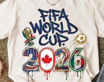Coppa del Mondo FIFA 2026 PNG / Tre Nazioni Un Sogno Sublimazione / Design Calcio USA Messico Canada / Trofeo Coppa del Mondo