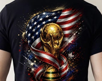 USA Soccer 2026 PNG / Grafica per tifosi di calcio americani / Design patriottico per maglia da calcio / Coppa del Mondo 2026 / Download digitale immediato