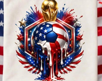 Amerikaanse vlag voetbal png, Amerikaans voetbal png, WK 2026, voetbal infuus, voetbalfanshirtontwerp, patriottische voetbalsublimatie