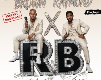 Chris Brown And Usher Raymond RB PNG, R&B 2026 Tour Design, Concert T Shirt Graphic, Digital Download For Sublimation
