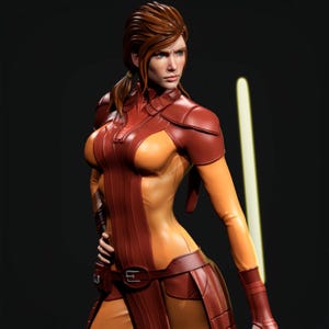 Bastila Shan STL File Force Duel Temple Statue