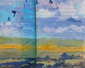 New Mexico Sky Musing, No. 1  (New Mexico landscape, New Mexico art, cloud paintings, Taos New Mexico)