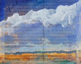 New Mexico Sky Musing, No. 3  (New Mexico landscape, New Mexico art, cloud paintings, Taos New Mexico)