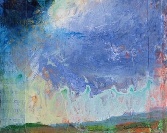 New Mexico Sky Musing, No. 7  (New Mexico landscape, New Mexico art, cloud paintings, abstract landscape)