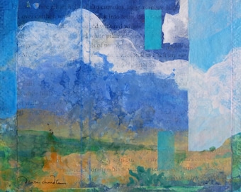 New Mexico Sky Musing, No. 8 (New Mexico landscape, New Mexico art, cloud paintings, abstract landscape)