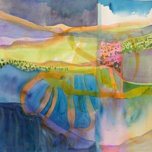 Watercolor Wander, 43 (New Mexico landscape, contemporary landscape, original painting, New Mexico art, New Mexico painting)