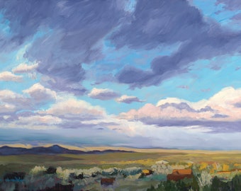 Autumn Morning Vista - Brush Creek Ranch (Wyoming landscape, Dawn Chandler, ranch art, large wall art, )