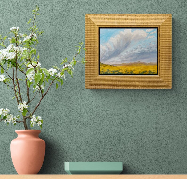 October Morning Along Miami Lane – original New Mexico landscape oil painting – by Santa Fe artist Dawn Chandler image 11