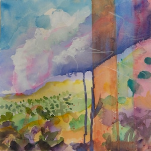 Watercolor Wander, 35 (New Mexico landscape, contemporary landscape, original painting, New Mexico art, New Mexico painting)