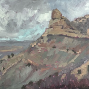 Mesa Verde Oil Painting, Colorado Landscape, Original Art (9x12)
