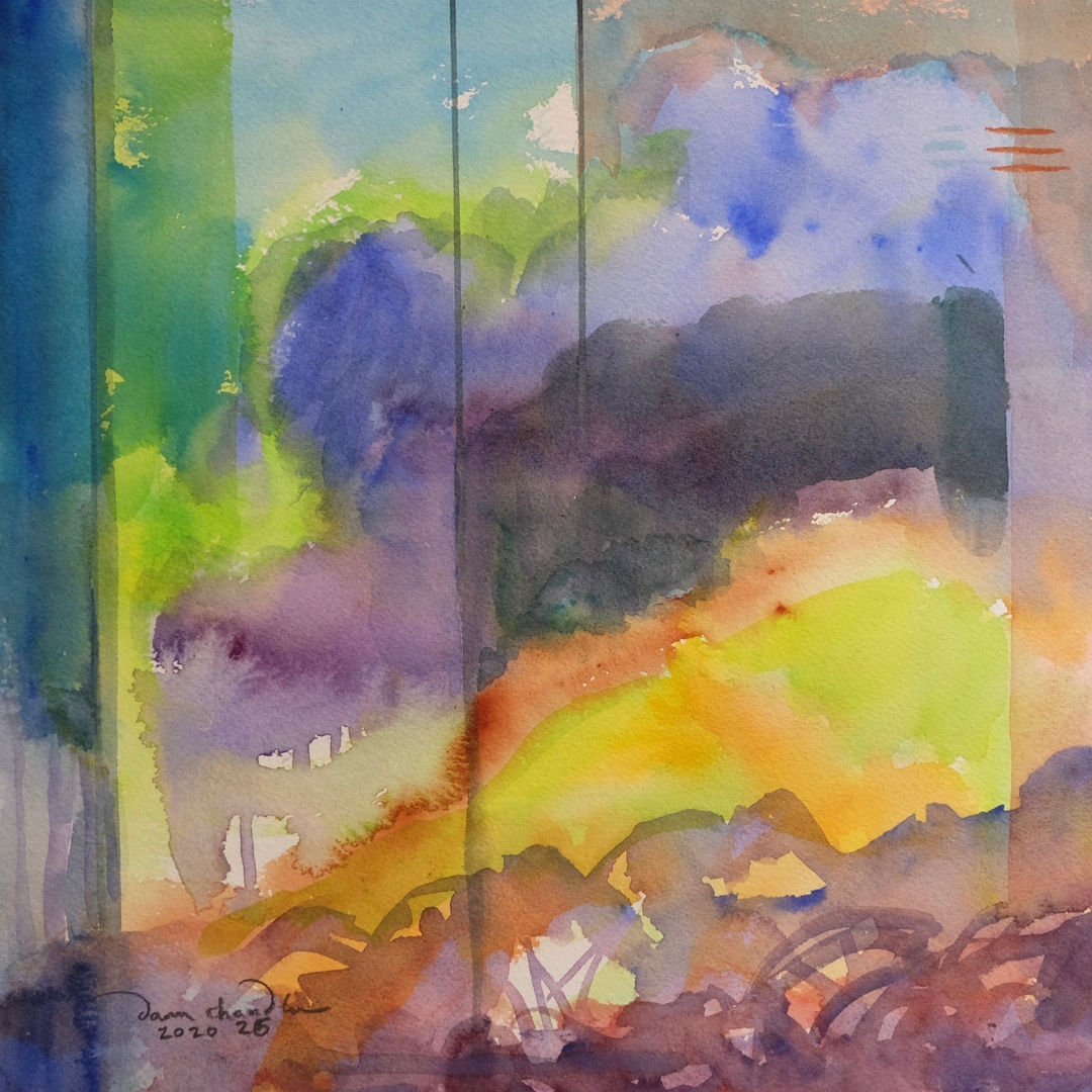 Watercolor Wander 27 – Contemporary New Mexico Abstract Landscape ...