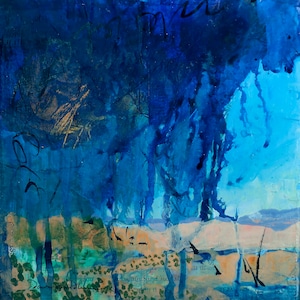 New Mexico Sky Musing, No. 23 (New Mexico landscape, Santa Fe style, southwest decor, abstract landscape)