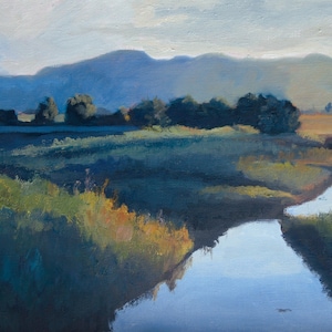 June Evening on the Cimarron (Philmont, New Mexico landscape, landscape print, river painting)