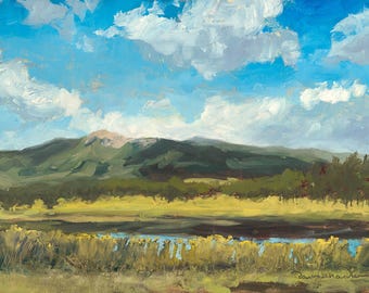 High Country Summer, Philmont, original New Mexico landscape painting by artist Dawn Chandler.