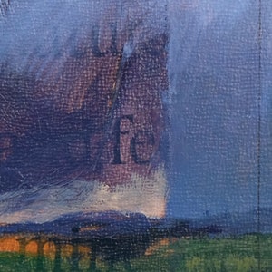 Remembering Santa Fe Rain New Mexico landscape, Santa Fe style, New Mexico art, abstract landscape original painting image 5