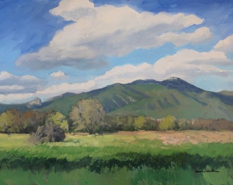 Taos Mountain Presence (New Mexico landscape, New Mexico art, Santa Fe style, oil painting)