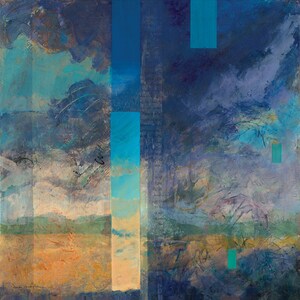 Cloud Walker, II (New Mexico landscape, Santa Fe style, southwest decor, abstract landscape)