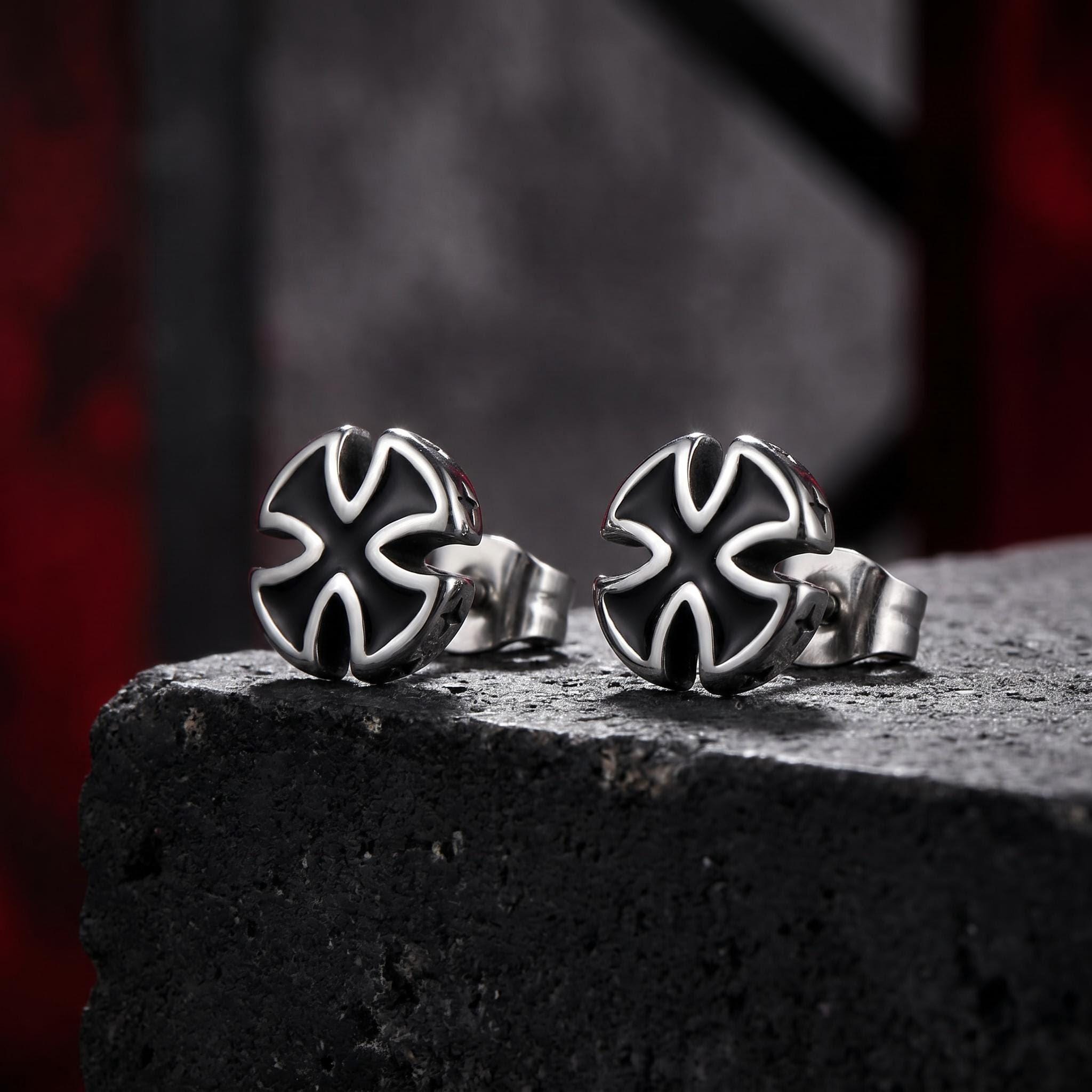 Chrome Hearts Earrings Cross - Etsy